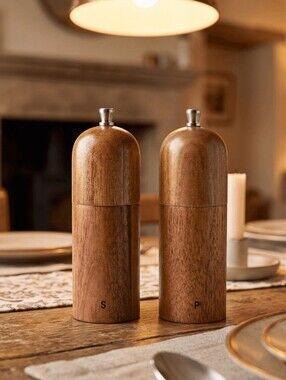 Wooden Salt and Pepper Mill Set - Short Stories